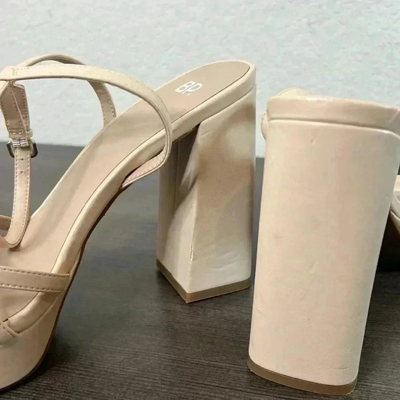 Bp Jaymes Cream Block Heel Platform Sandals Size 11M - Picture 13 of 14